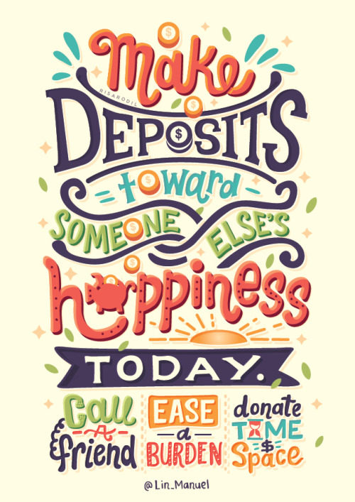 risarodil:Turned some of my favorite @linmanuel tweets into art — even though his words are already 