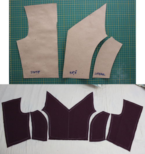 thecarvingwitch:crafts-chicks-and-cats:Making the burgundy dress.Design, patterns and sewing made by