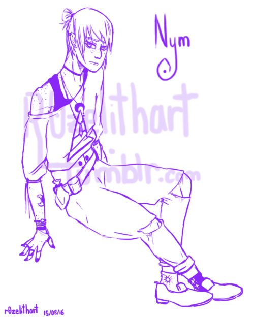 Yay, first RP OC is born &lt;3Meet Nym ! A modern witch/wizzard who loves his small crampy 