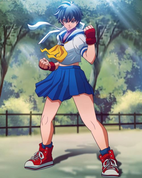 ✨Staying in my Street Fighter mode after doing Chun Li, Ryu and Li Fen, I moved on to a classic Saku