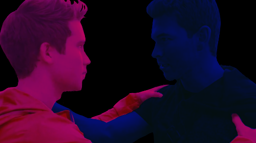 I Have Recolored Pictures Of My Otps To Look Like Tv Girl's "who Really Cares" Album Cover Forcibly Tv-girlified