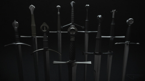 New/better render of the 10 swords I made at call “Abstention”, which means Fo