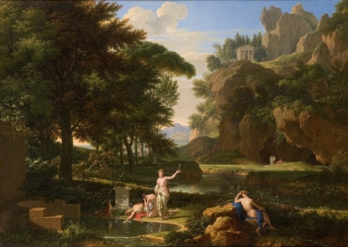 hildegardavon:François-Xavier Fabre, 1766-1837 The Death of Narcissus [Echo], 1814, oil on canvas, 1
