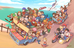 putuksstuff:  nyanlatte:  I made something for fun and ended up raging.   It’s called “Road Trip”. DLC characters were an afterthought.   This is great. 