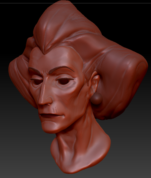 [YELLS INTO THE SUN[ THIS WAS ONLY SUPPOSED TO BE A REFERENCE SCULPT FOR HER HAIR