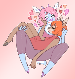 sloppydraws:  My favorite arts from 2017 was definitely the Cute Gay Cuddle Series, with my oc Peura and my gfs fursona Nunu, whom are not-so-subtle symbols for our own cute gay cuddly relationship :&gt; Make no mistake, I LOVE drawing porn, but squishy