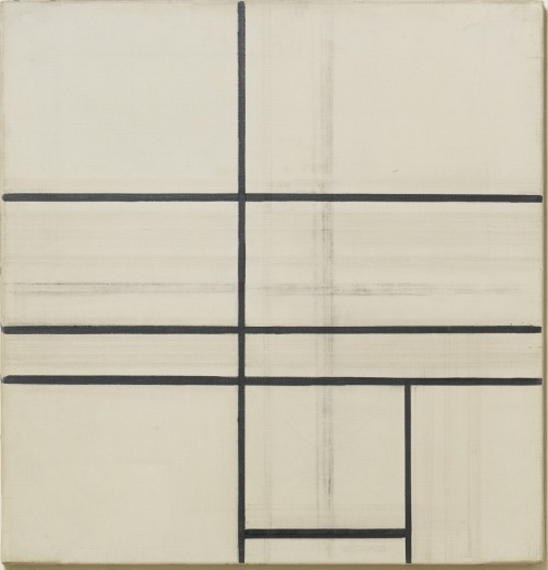 sothebys1744:  Piet Mondrian (1872 - 1944) Composition with Double Line (unfinished), 1934 2013/11/06, N09035, Impressionist & Modern Art Evening Sale Est: Ů,000,000 - 8,000,000 