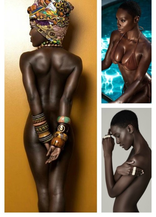 candiikismet:  alwaysbewoke:    do you see all this amazing dark skin black beauty?!?!!!!!!!!! dayum!!!   Oh my GOD! 😍😍❤️