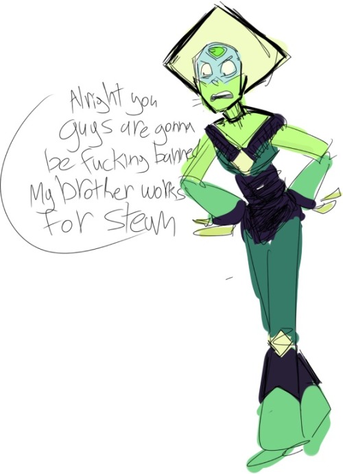 Porn photo Heres a peridot I drew all the way back in