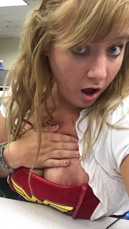 sayyittomyface:  Nip slip at work in front of 15 people.