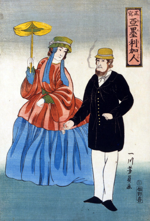 正資亜米利加人True Picture of Americans歌川芳員Utagawa Yoshikazu1861