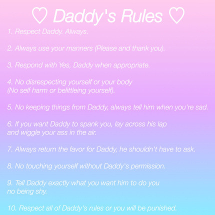 RULES <3Daddy x