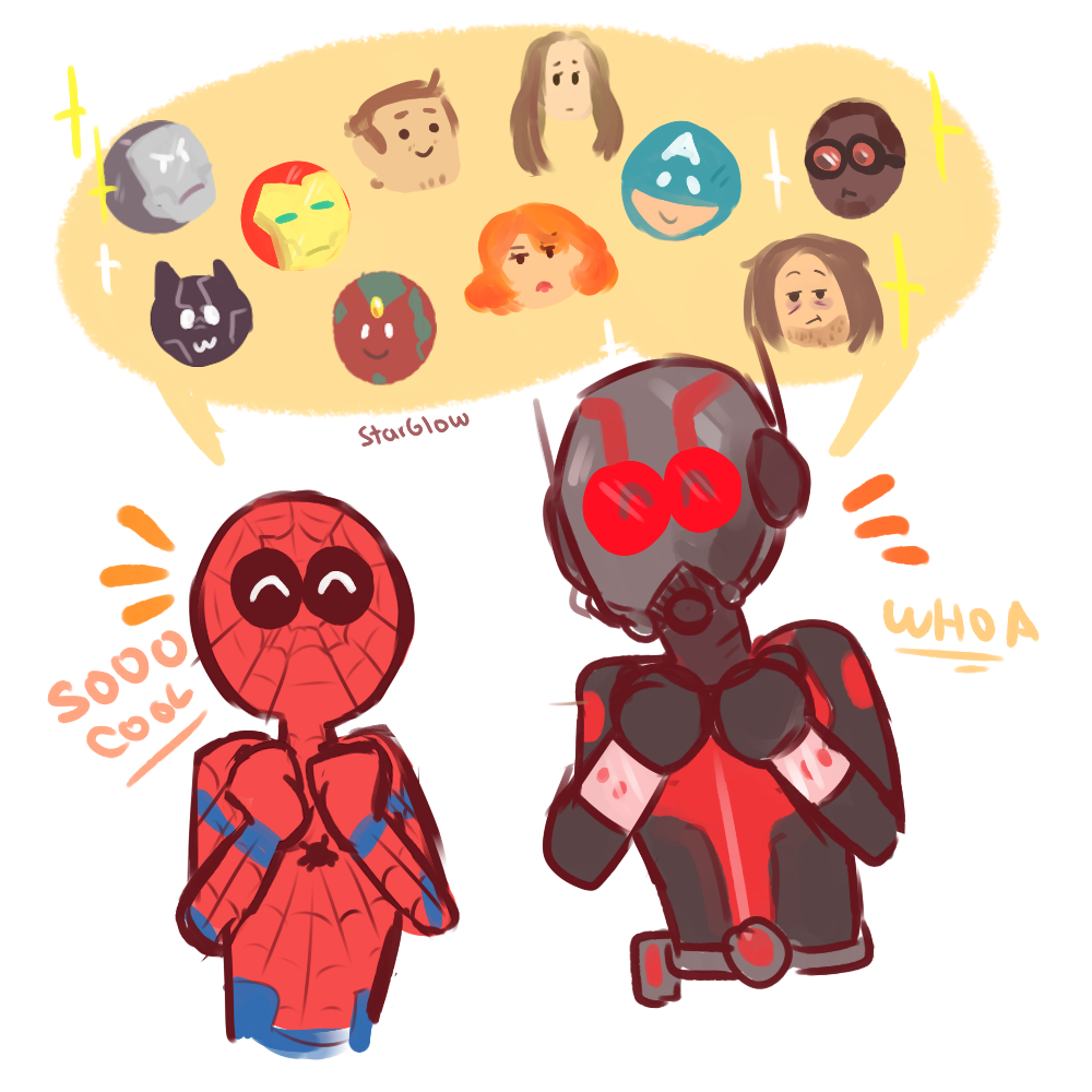 star-glow:  I watched Civil war yesterday, and spiderman &amp; antman are what
