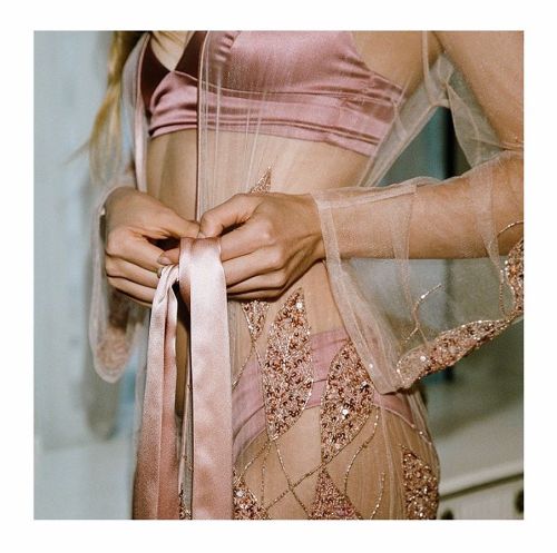 martysimone:Myla London | Covent Garden set in silk + Princes Street sheer tulle robe with silk + gl