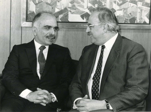 THE VISIT H.M. King Hussein I of Jordan and Chacellor Helmtuh Kohl of Germany