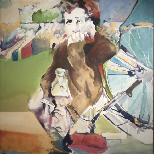 Jon Reischl. Bicyclethieves1948. Oil on canvas. 40in x 40in.http://jreischl.tumblr.com/