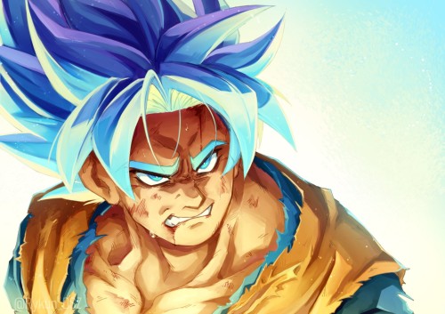 Shiro on X: Redraw de Goku ssj blue  / X