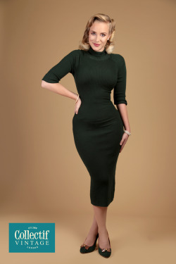 collectifclothing:  Olive Knitted Dress -