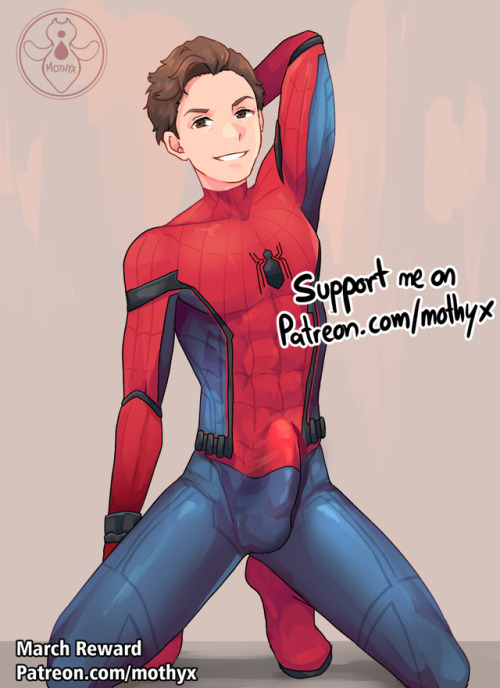 mothyx2: PREVIEW: NSFW art of the month of March. Spiderman played by Tom Holland in the Spiderman: 