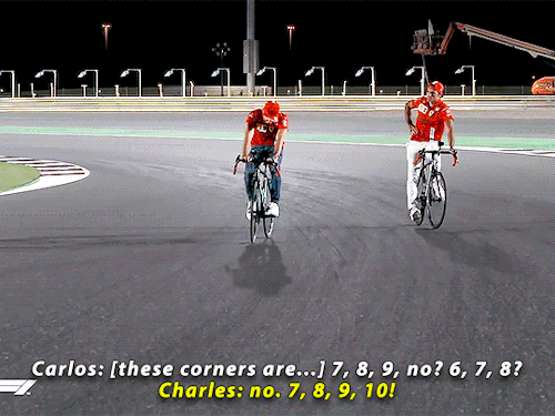 pinsaroulettes:Charles Leclerc &amp; Carlos Sainz Ride Around Losail International Circuit | 202