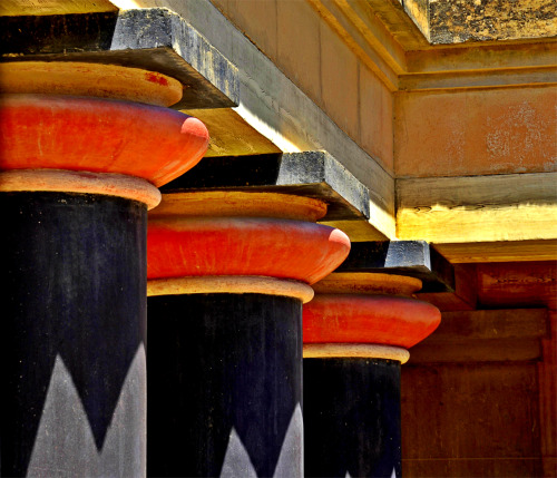 Pillars from Knossos palace, Crete