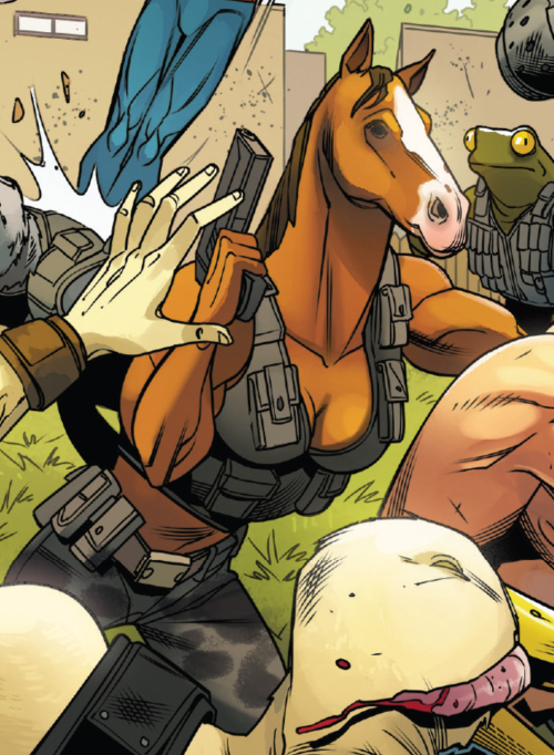 mrsdindjarin: bad-comic-art: *chanting and banging my fists on the table* HORSE WITH TITS! HORSE WIT