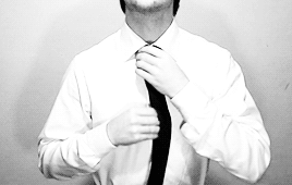 mr-egbutt:  ✟☯~follow for more god damn black and white suit gifs with the face