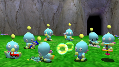 chaoisland:The chao and all their toys! *not including shovel and watering can*Made using GIMP