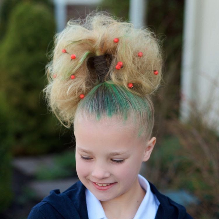 jehat hair — Crazy Hair Day at School! Hallie wanted an apple...