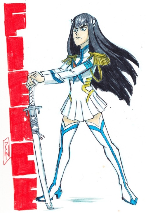 Inktober day 14: FIERCE - Satsuki Kiryuinshe always stood out in my memory when she’d step into the 