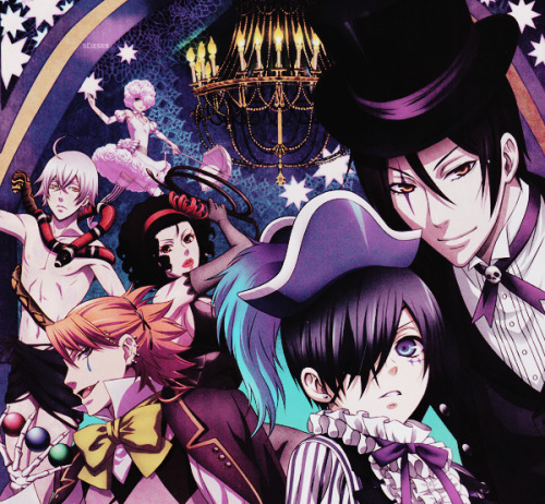 scieska:  Kuroshitsuji Book Of Circus Official Art - AnimeLand #200 || Scanned and edited by (x)