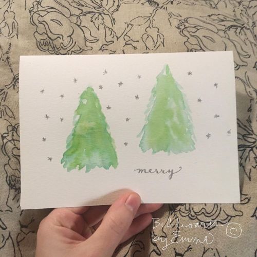 I hope you get to enjoy some merriment. #merry #christmascards #emmart #trees #christmastree #waterc