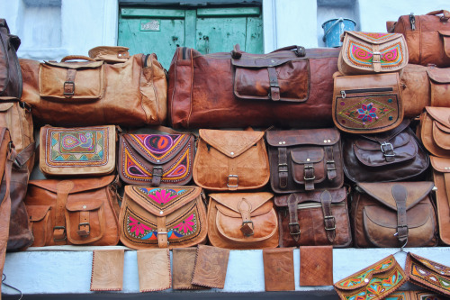 Leather bag shop, Udaipur. 