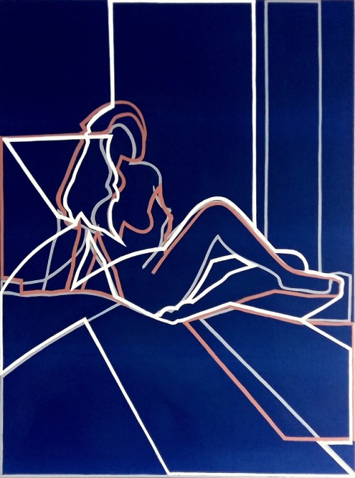 amaurysabin:WOMAN WITH DOOR Acrylique sur toile. 60x80 cm