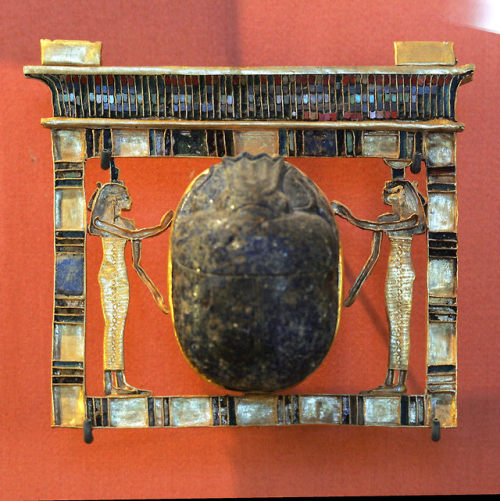 Scarab amulet of Ancient Egyptian Noble Paser, vizier in the reigns of Seti I and Ramses II, during 