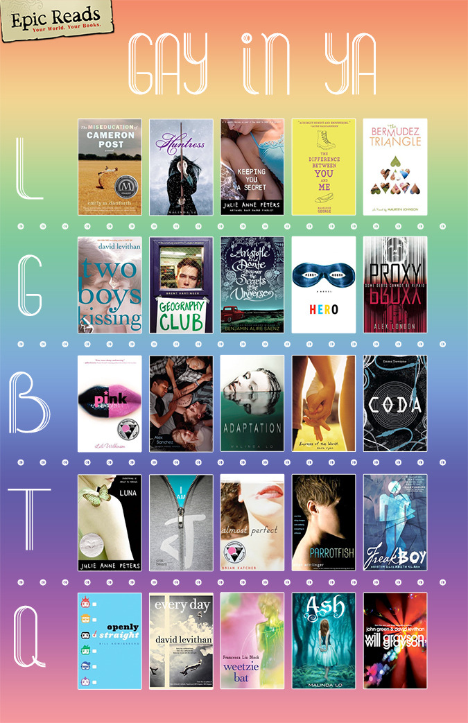 malindalo:
“ epicreads:
“ It’s time for a little #GayInYA!! For a complete list of the books plus the option to download the infographic at full size, visit our blog!
”
Hey check it out — all 3 of my books are on this! I kinda like that Ash is in the...