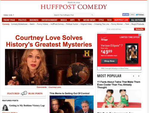 Check out the latest Late Night Basement sketch front and center as the top headline on Huffington Post comedy right now. LINKED HERE