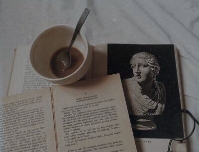 seafoam & starlight — // old books + coffee aesthetic \ for the