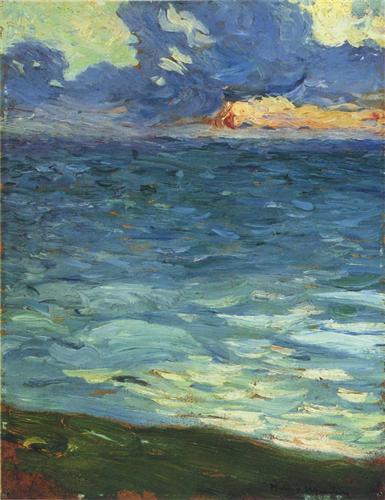 By the Sea - Henri MartinPost-impressionism