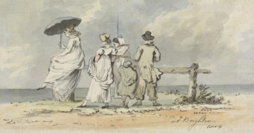 At Brighton, 1804: Three Women, Child and Man Looking Out to SeaJohn Nixon (British; ca. 1760–1818)1