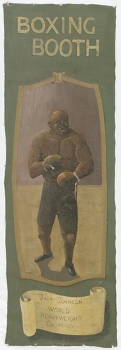 Banner for a carnival booth featuring Jack Johnson, after 1908, Smithsonian: National Museum of Afri