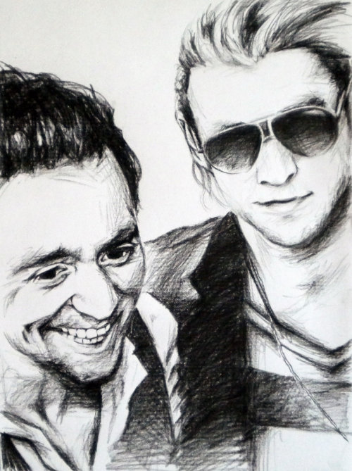 Tom Hiddleston and Chris Hemsworth by ~izzy358