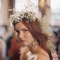 girlsingreenfields:Polina Ivochkina photographed by Autumn de Wilde backstage at Rodarte Spring 2018.