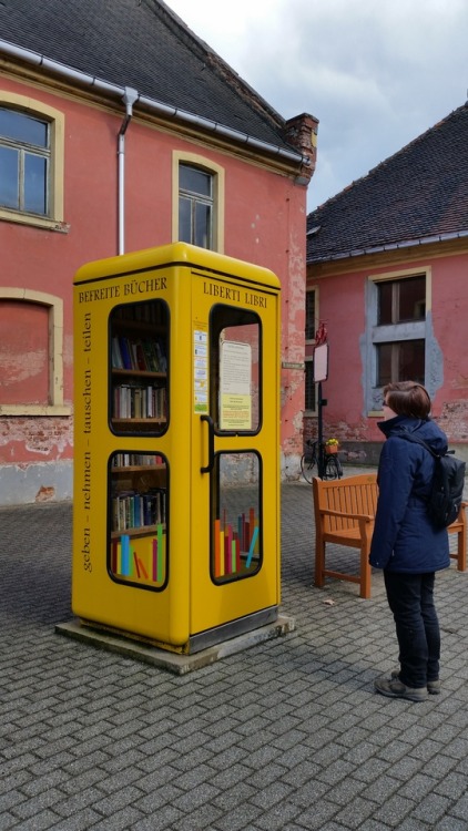 bibliophilecats: May 7th: Wildcard We found this cute little free library in Wörlitz, Saxony-An