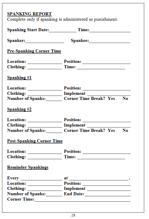 spankingnl: blushingbelonging: I’m uploading a spanking report sheet which can be found in the “Disc