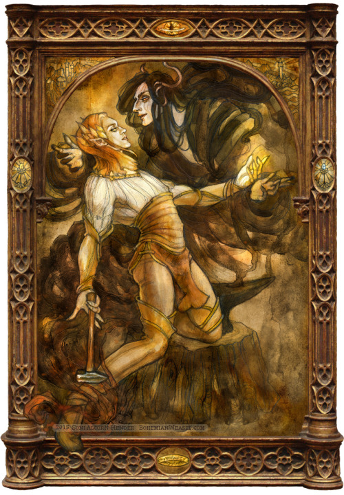 elvenforestworld: Sauron triptych:   ‘The Seduction of Sauron’ Annatar (Sauron) and