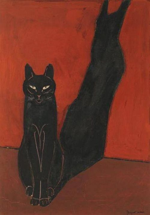 Jacques Lehmann aka Jacques Lehmann Nam (French, 1881-1974, b. Paris, France) - Le Chat et Son Ombre