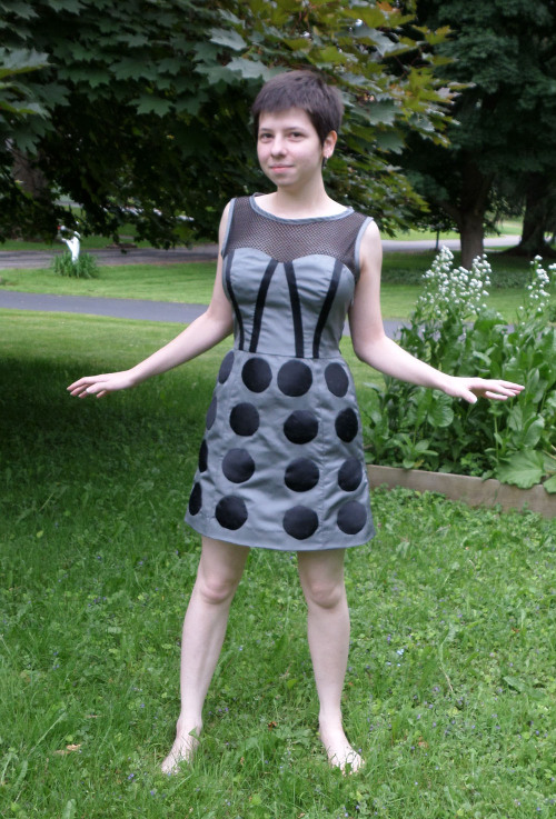 preciousterrestrials: DALEK DRESS The ensemble will eventually include stockings, boots, gloves, ea