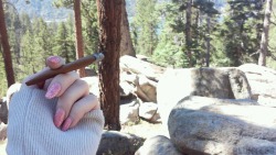 bluntess:  lil throwback from the cabin babe got for our anniversary 😇 we were on the mountain here but peep the lake through the trees! 😻