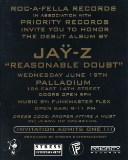 Reasonable Doubt Release Party @ Palladium